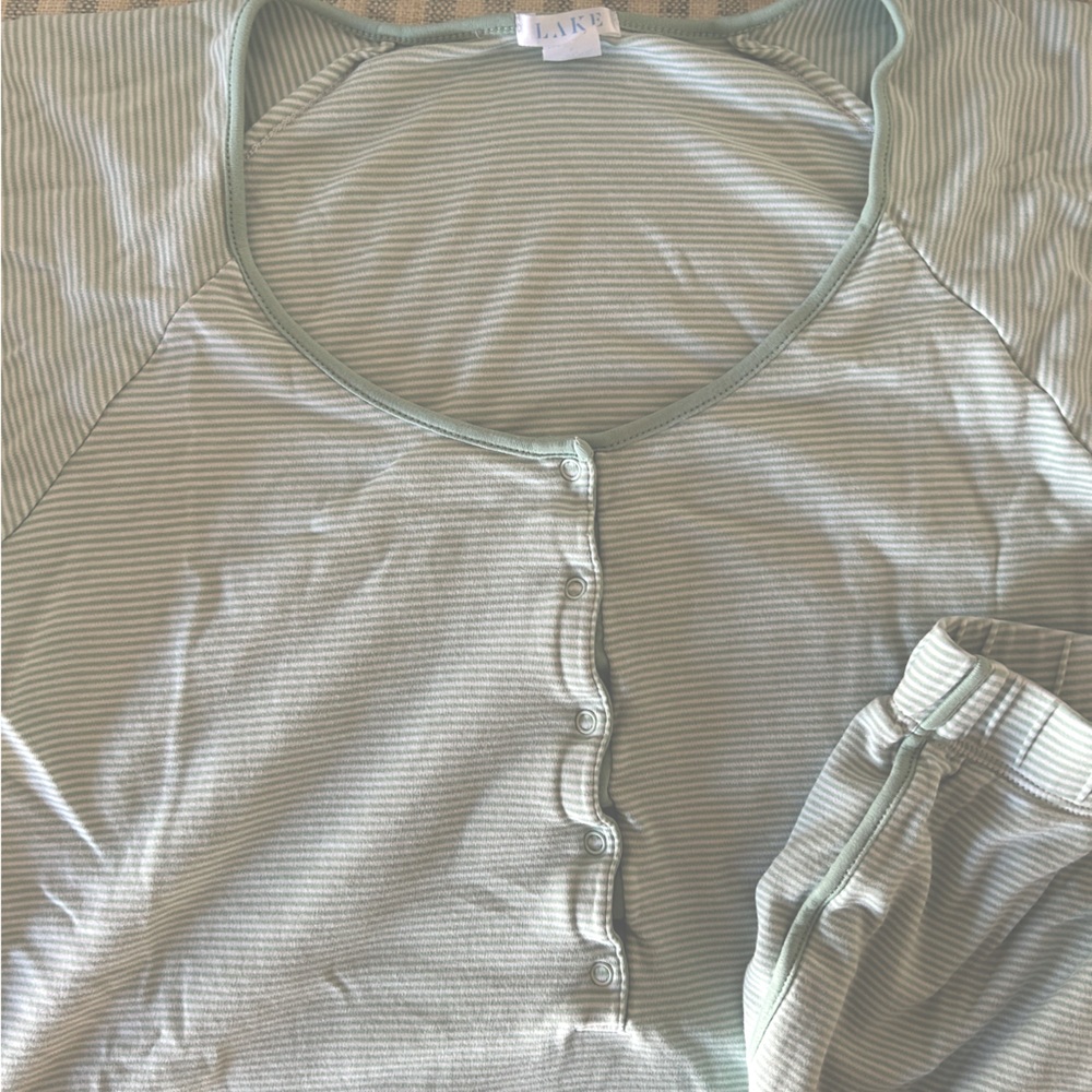 LAKE Pima Maternity Shorts Set in Parisian Green